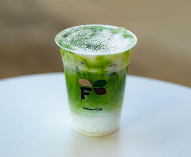 Einspanner Matcha: hand-whisked matcha under house sweet cream